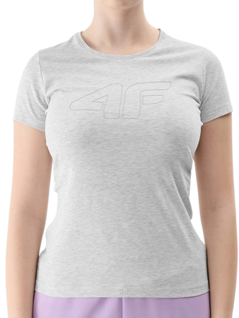 Koszulka damska 4F 4FWSS24TTSHF1163 szara