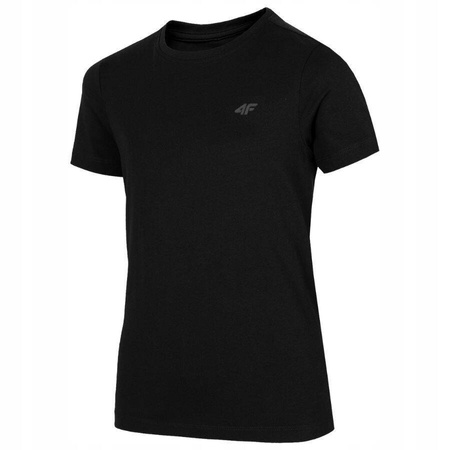 Koszulka chłopięca t-shirt czarny 4F JWSS24 TTSHM1116