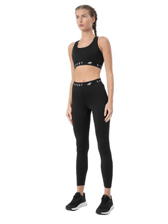 Legginsy Damskie Treningowe 4F czarny 4FSS23-TFTIF077