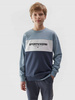 Bluza chłopięca bez kaptura niebieska 4F JWSS24 TSWSM0923