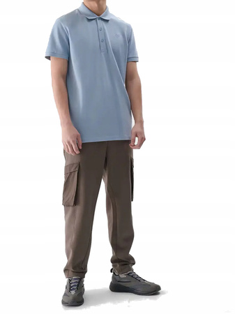 Koszulka męska polo 4FWSS25TPTSM407 jasny niebieski