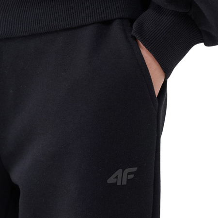 Spodnie dresowe dziecięce 4FJWSS25TTROF0950 czarne