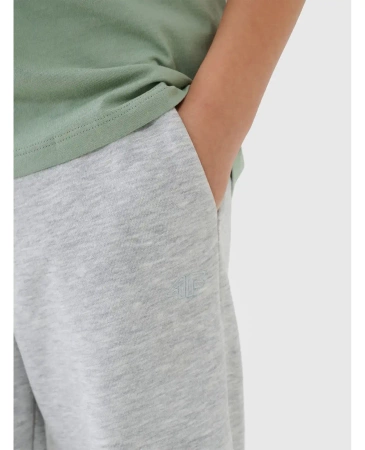 Spodnie dresowe chłopięce 4FJWMM00TTROM1188 szary