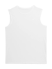 Koszulka bez rękawów tank top 4F biały 4FSS23-TSLEM016