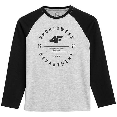 Koszulka chłopięca 4F HJL22 JTSML001 szara
