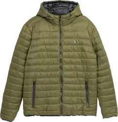 Kurtka dwustronna Pikowana Męska 4FAW23-TDJAM242 zielony