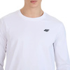 Bluzka męska z długim rękawem longsleeve 4FWMM00TLONM432 biały