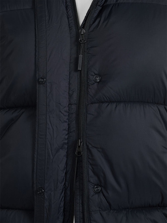 Płaszcz damski puchowy 4F z kapturem 4FWAW25TDJAF586 czarny