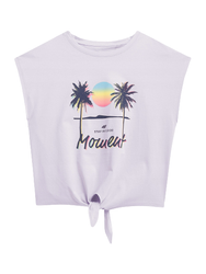 Koszulka dziewczęca 4F HJL22-JTSD009 fioletowa