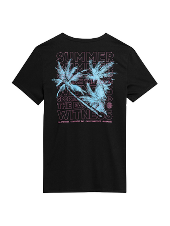 Koszulka Męska Sportowa 4F czarny 4FSS23-TTSHM359