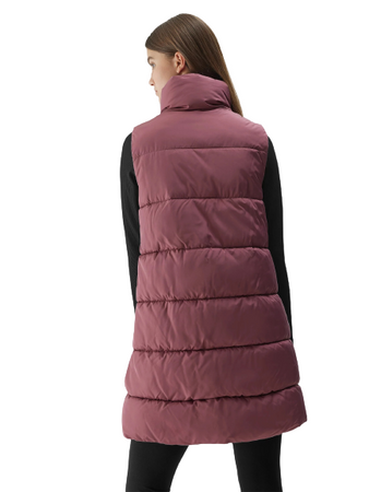 Bezrękawnik długi Damski 4F AW23TVESF076 różowy