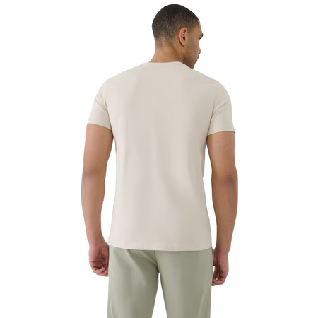 Koszulka męska t-shirt 4F 4FWSS25TTSHM2004 kremowa