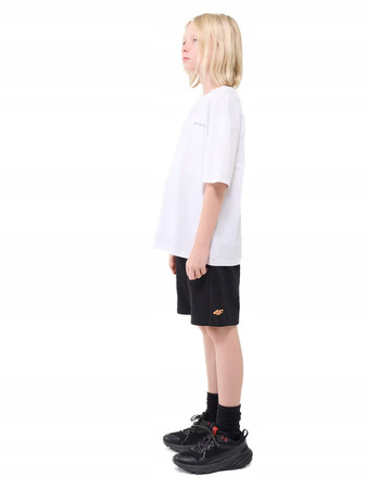 Spodenki chłopięce dresowe 4FJWSS25TSHOM600 czarne