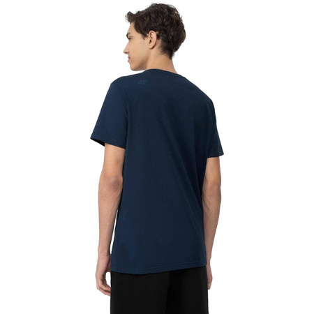 Koszulka T-shirt Męski 4F H4L22 TSM353 denim