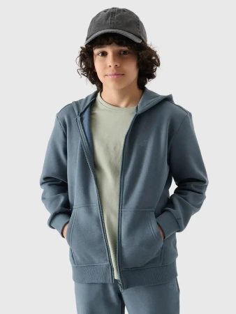 Bluza rozpinana chłopięca 4FJWSS25TSWSM1851 morska zieleń