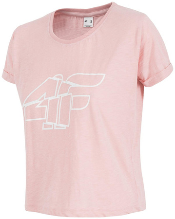 4F T-SHIRT H4L18-TSD009 JASNY RÓŻ