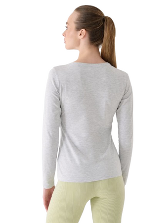 Koszulka damska Longsleeve 4FWMM00TLONF376 szara
