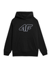 Bluza dziewczęca z kapturem 4FJAW23TSWSF638 czarna