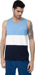 Koszulka bez rękawów Męska 4F niebieski 4FSS23-TTSHM352