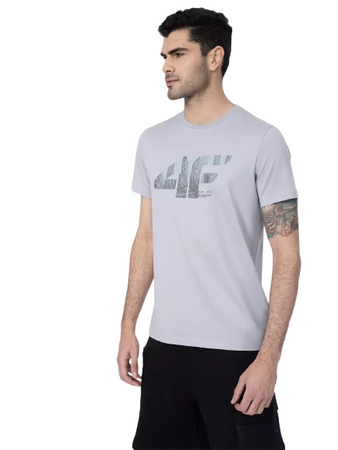 Koszulka Męska 4F jasny szary 4FSS23-TTSHM309