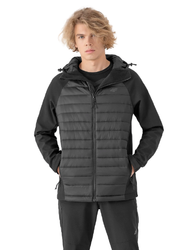 Kurtka Softshell Męski z kapturem 4F H4Z21-SFM003 CZARNY