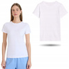 Damski t-shirt koszulka basic 4F 4FWMM00TTSHF2255 biały