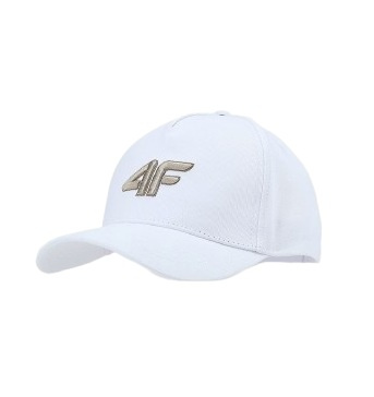Dziecięca czapka z daszkiem 4F 4FJWSS25ACABU388 biały