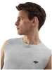 Koszulka męska tank top bez rękawów szara 4F WSS24 TSLEM075
