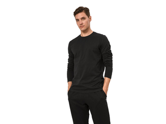 Koszulka z długim rękawem Longsleeve Męski Outhorn OTHAW22 TLONM013 czarny