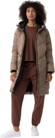 Płaszcz Zimowy puchowy Damski 4FAW23TDJAF235 jasny brąz