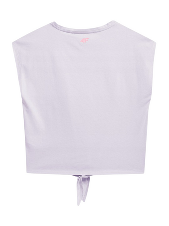 Koszulka dziewczęca 4F HJL22-JTSD009 fioletowa
