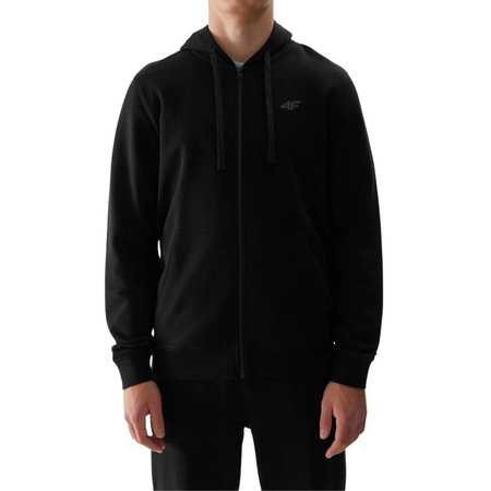 Bluza męska dresowa 4F czarna 4FWSS24TSWSM0951