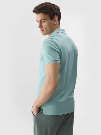 Koszulka polo męska miętowa 4F WSS24 TPTSM129