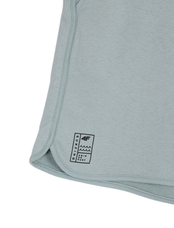 Krótkie Spodenki Męskie Dresowe miętowe 4FSS23 TSHOM086