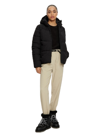 Damska kurtka puchowa pikowana 4F 4FWAW24TDJAF473 czarna