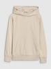Bluza dresowa nierozpinana z kapturem chłopięca 4FJWSS25TSWSM1712 kremowa