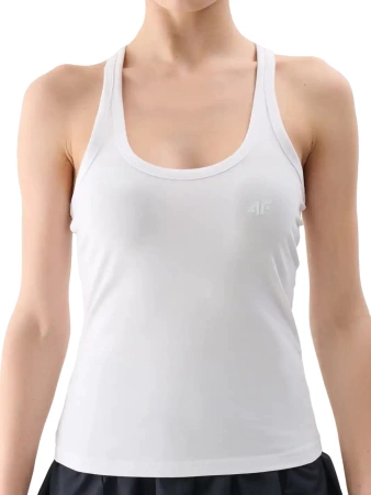 Koszulka top bokserka damska 4FWMM00TSLEF124 biała