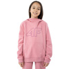 Bluza dresowa z kapturem dziewczęca 4F HJZ22 JBLD002 różowa