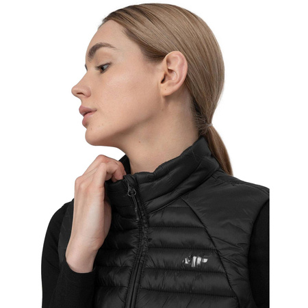Bezrękawnik Puchowy Zimowy Kamizelka Damski 4F H4L22-KUDP001 czarny