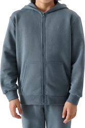 Bluza rozpinana chłopięca 4FJWSS25TSWSM1851 morska zieleń