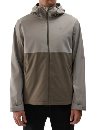Kurtka męska z kapturem 4F WSS24-TTJAM444 beż
