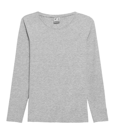 Koszulka z długim rękawem Longsleeve Damski szary 4F NOSH4-TSDL350
