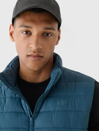 Bezrękawnik kamizelka męska 4FWAW24TVJAM145 morska zieleń