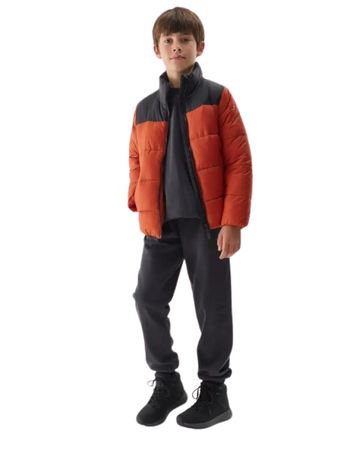 Kurtka chłopięca puchowa 4F 4FJWAW24TDJAM461 czerwona