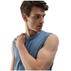 Koszulka męska tank top bez rękawów denim 4F WSS24 TSLEM075