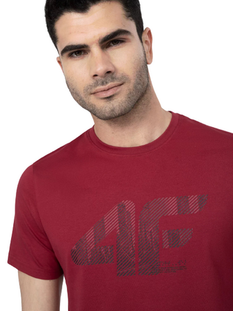 Koszulka Męska 4F czerwony 4FSS23-TTSHM309