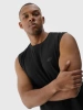 Koszulka męska beż rękawów tank top 4FWMM00TSLEM125 czarny