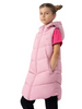 Bezrękawnik Zimowy Puchowy Długi dziewczęcy 4F JAW23TVJAF046 różowy