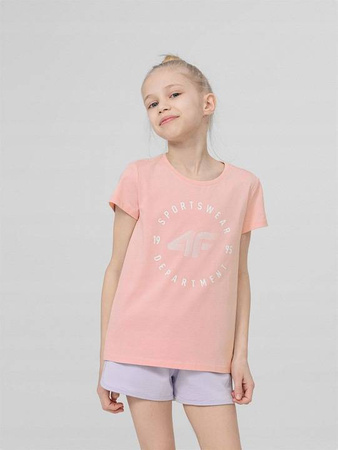 Koszulka dziewczęca 4F HJL22-JTSD003 różowa