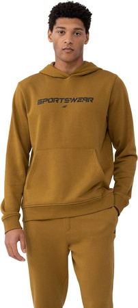 Bluza Męska z kapturem 4F złota 4FAW23TSWSM0773